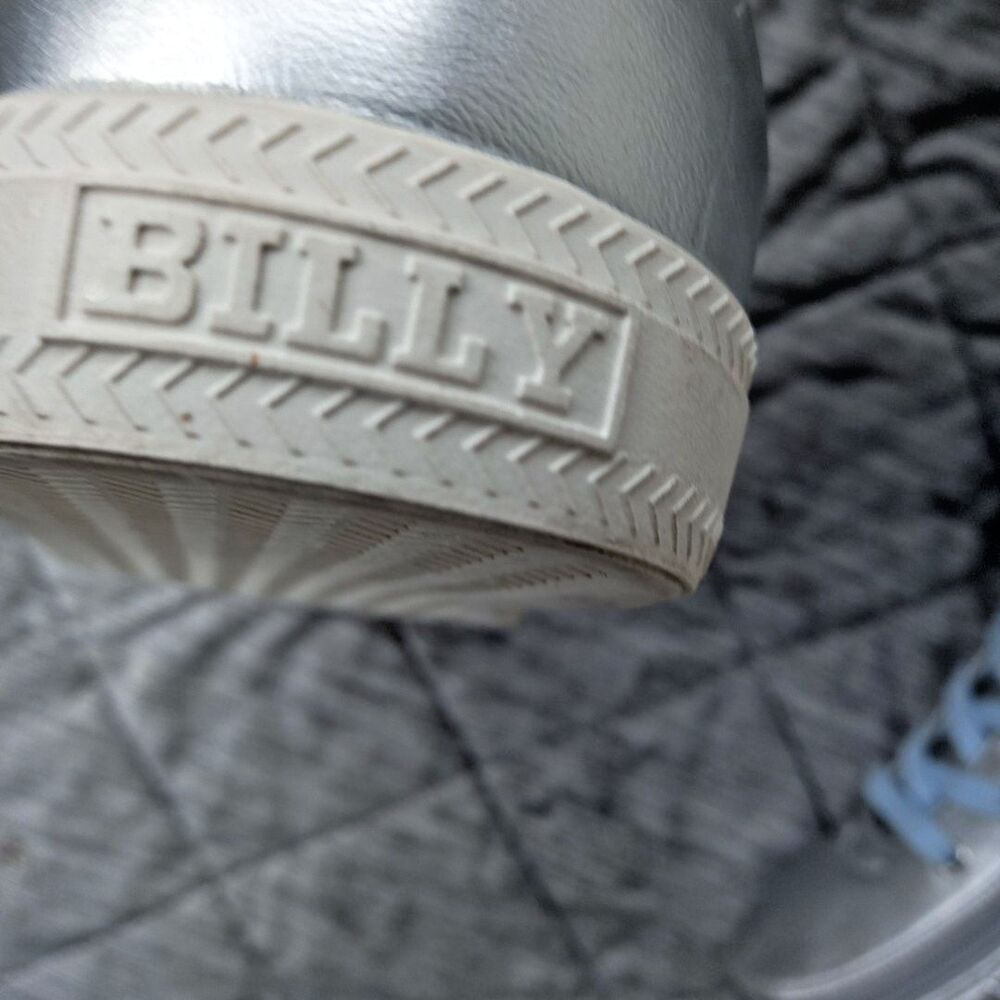 Billy Footwear Metallic Silver Butterfly Lace High Top Zip Adaptive Size 9 - Picture 9 of 11